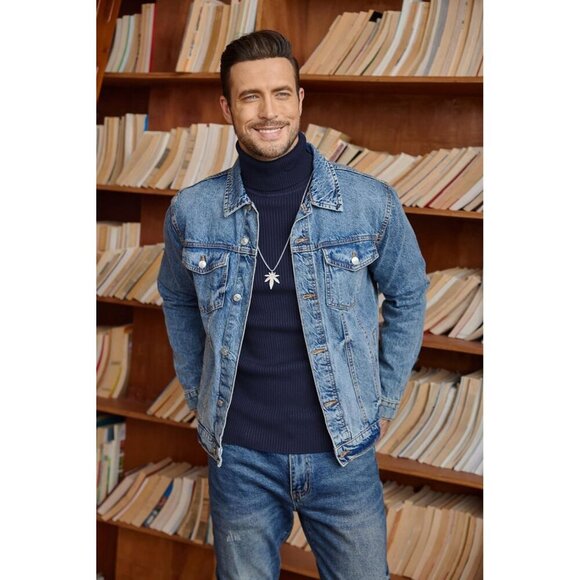 ❤️ Mens Ribbed Slim Fit Knitted Pullover Casual Turtleneck Classic  Sweater - Picture 7 of 8